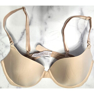 Victorias Secret Womens Push Up Demi Bra 34C Nude Wear Anywhere Underwire
